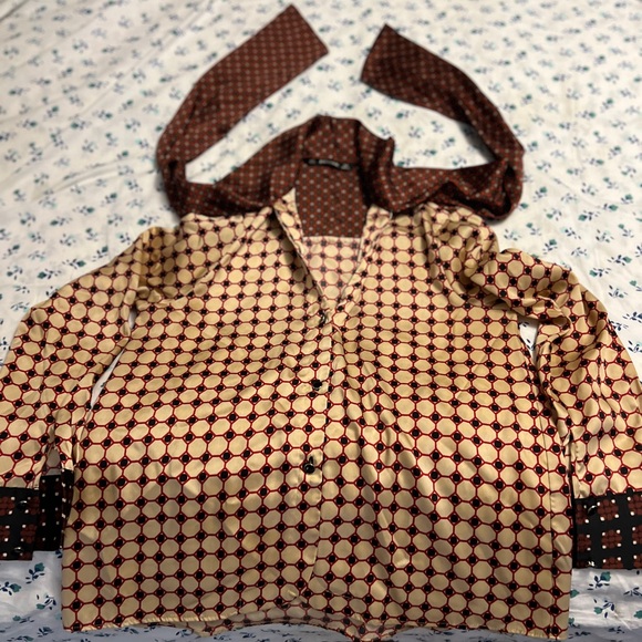 Zara basics  size small  satin/silk - Picture 4 of 5